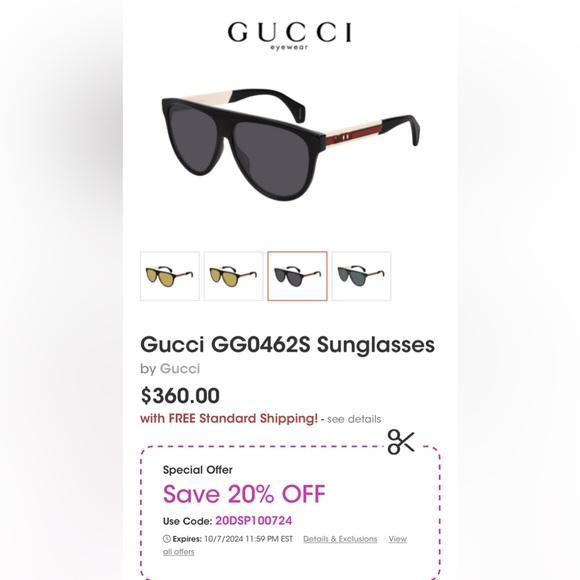 AUTHENTIC GUCCI GG0462S SUNGLASSES - Picture 13 of 13